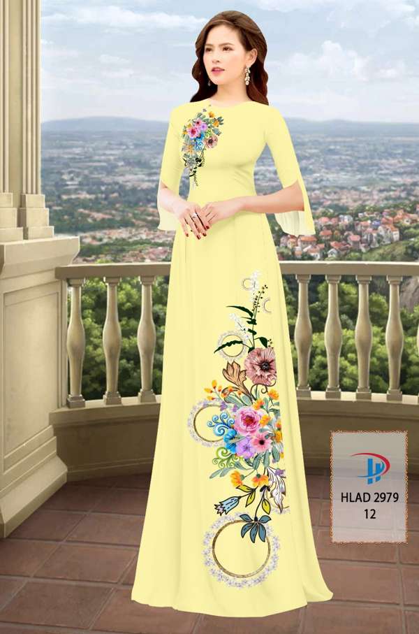 Vải Áo Dài Hoa In 3D AD HLAD2979 70